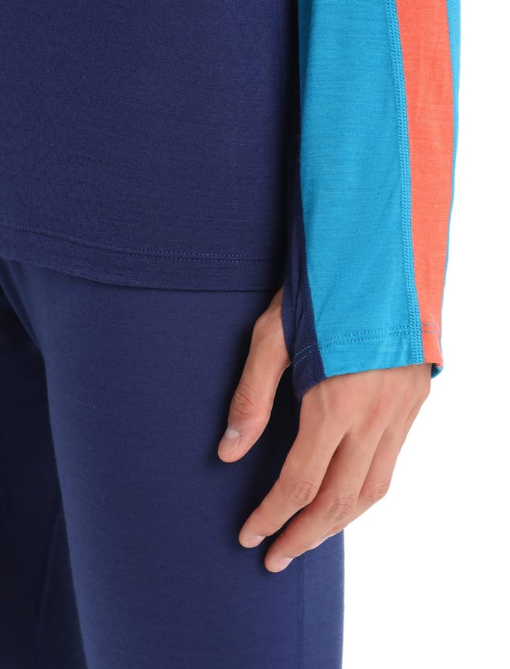 Icebreaker Men's 125 Zoneknit™ Long Sleeve Crewe Geo Blue/Royal Navy Icebreaker
