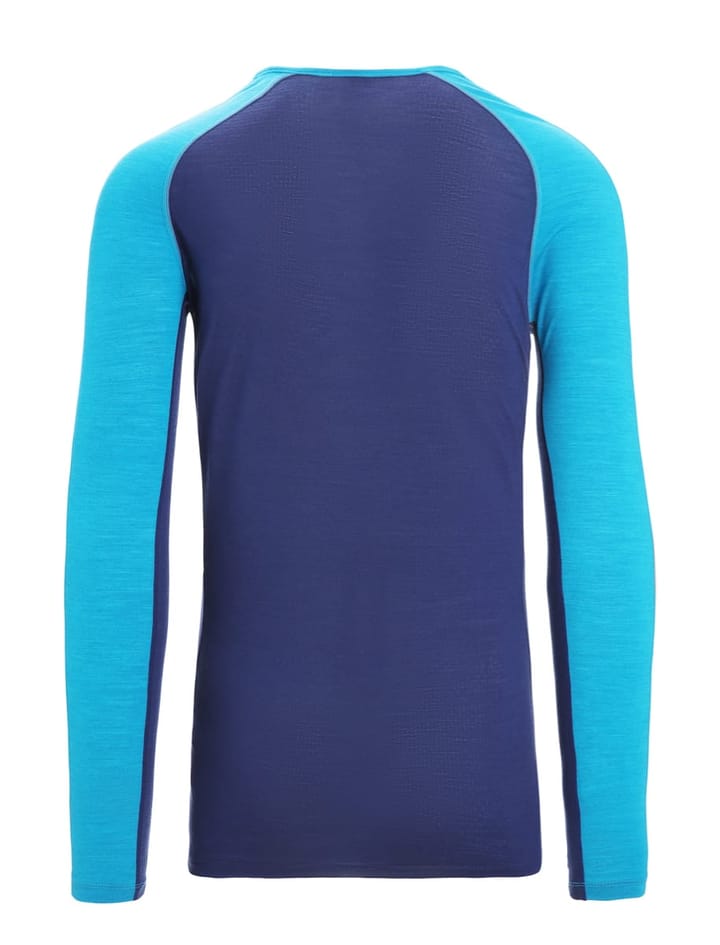 Icebreaker Men's 125 Zoneknit™ Long Sleeve Crewe Geo Blue/Royal Navy Icebreaker