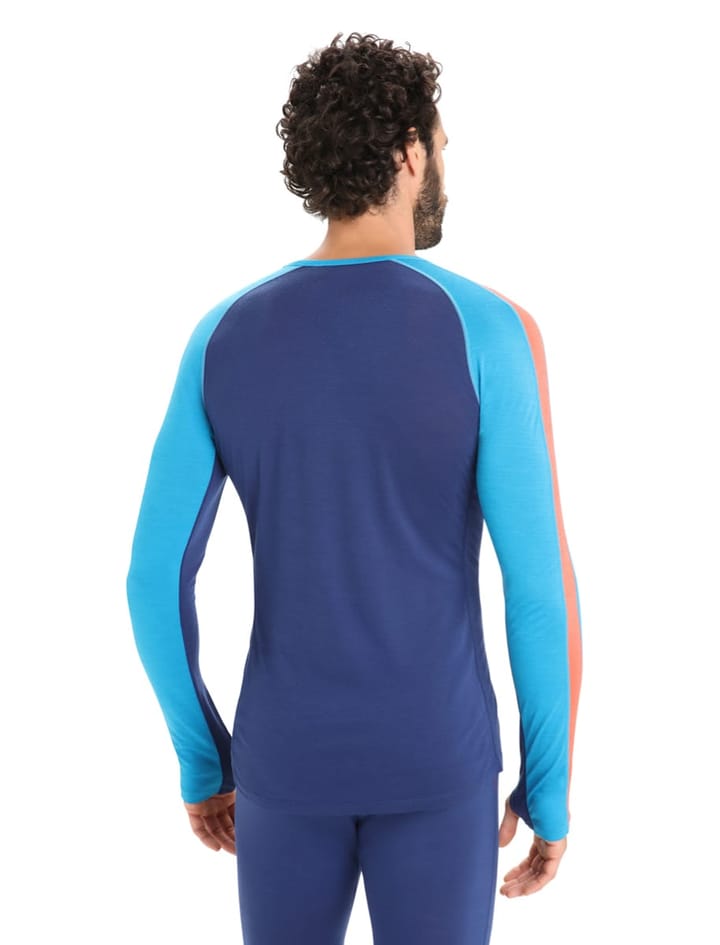 Icebreaker Men's 125 Zoneknit™ Long Sleeve Crewe Geo Blue/Royal Navy Icebreaker