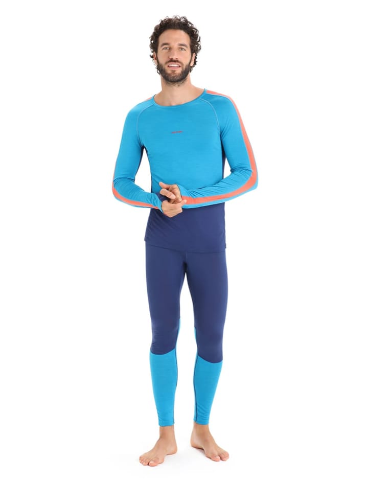 Icebreaker Men's 125 Zoneknit™ Long Sleeve Crewe Geo Blue/Royal Navy Icebreaker