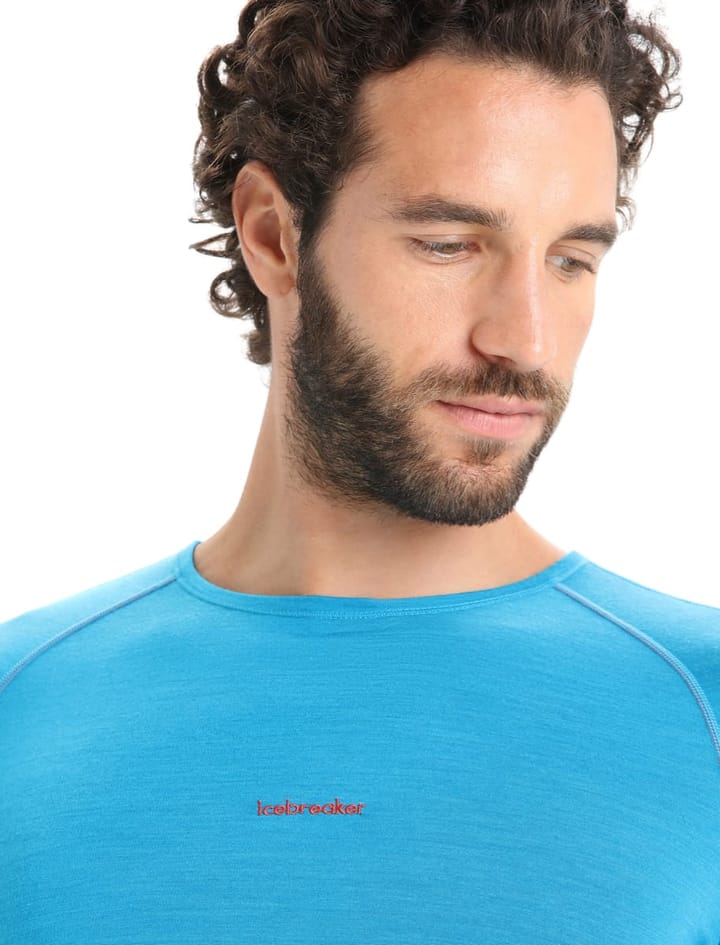 Icebreaker Men's 125 Zoneknit™ Long Sleeve Crewe Geo Blue/Royal Navy Icebreaker