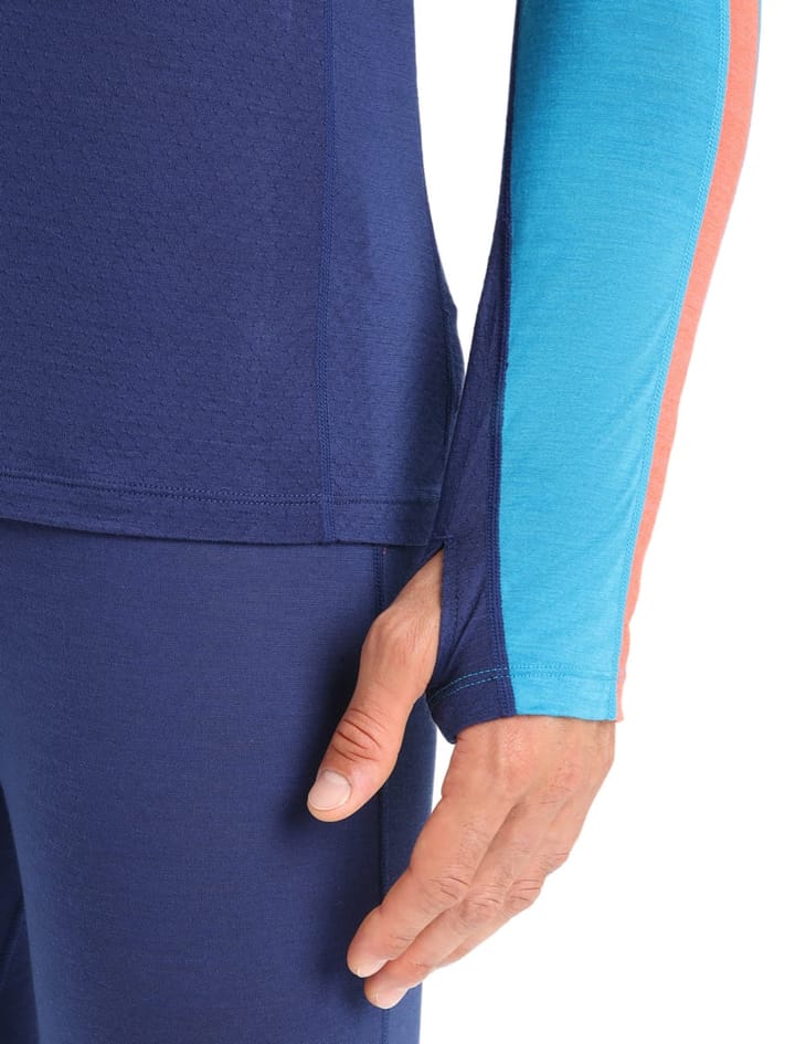 Icebreaker Men's 125 Zoneknit™ Long Sleeve Crewe Geo Blue/Royal Navy Icebreaker