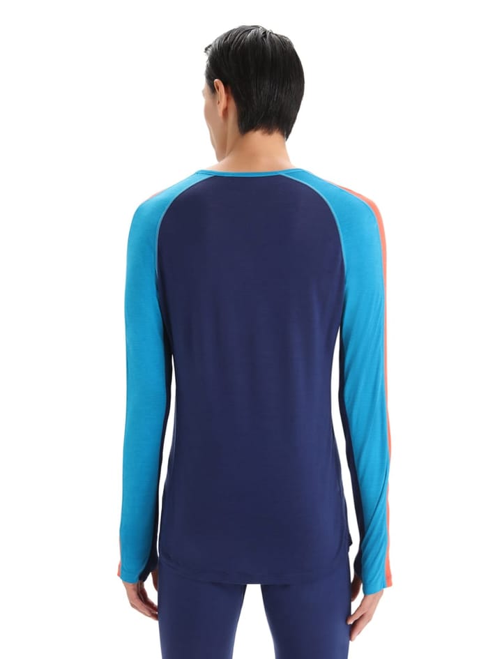 Icebreaker Men's 125 Zoneknit™ Long Sleeve Crewe Geo Blue/Royal Navy Icebreaker