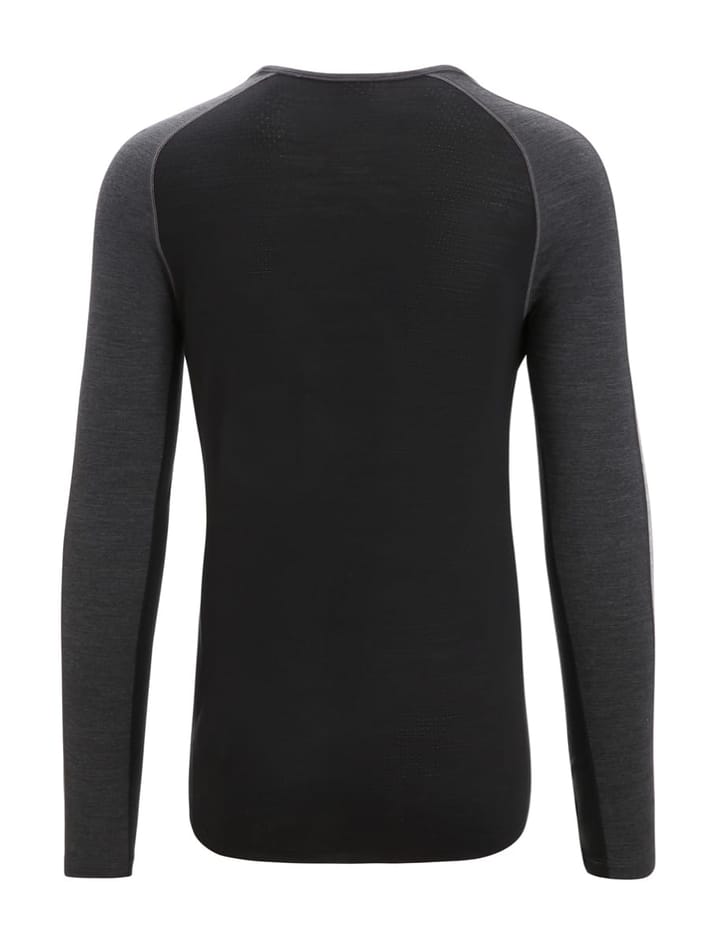 Icebreaker Men's 125 Zoneknit™ Long Sleeve Crewe JET HTHR/BLK/METRO H/CB Icebreaker