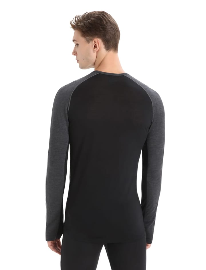 Icebreaker Men's 125 Zoneknit™ Long Sleeve Crewe JET HTHR/BLK/METRO H/CB Icebreaker