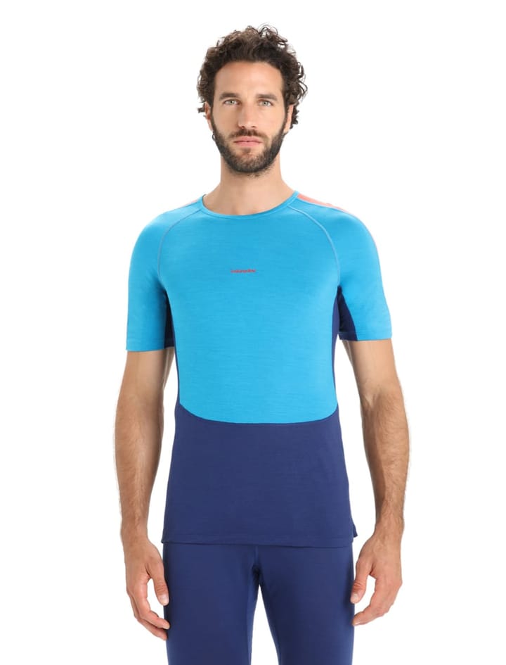 Icebreaker Men's 125 Zoneknit™ Short Sleeve Crewe Geo Blue/Royal Navy Icebreaker