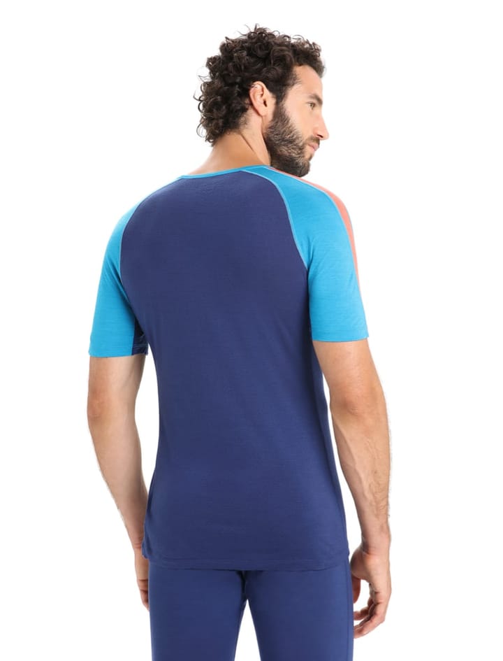 Icebreaker Men's 125 Zoneknit™ Short Sleeve Crewe Geo Blue/Royal Navy Icebreaker