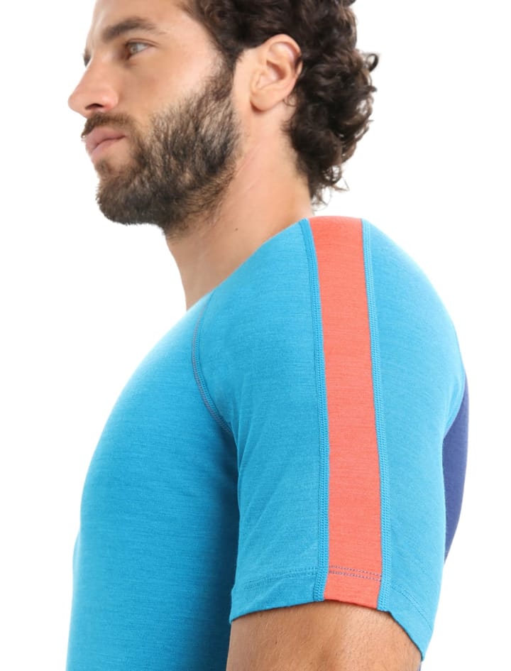 Icebreaker Men's 125 Zoneknit™ Short Sleeve Crewe Geo Blue/Royal Navy Icebreaker