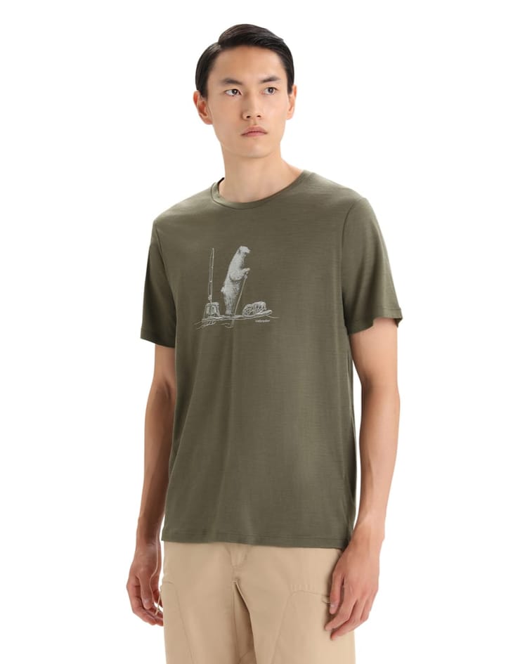 Icebreaker Men's Tech Lite II Short Sleeve Tee Polar Paddle Loden Icebreaker
