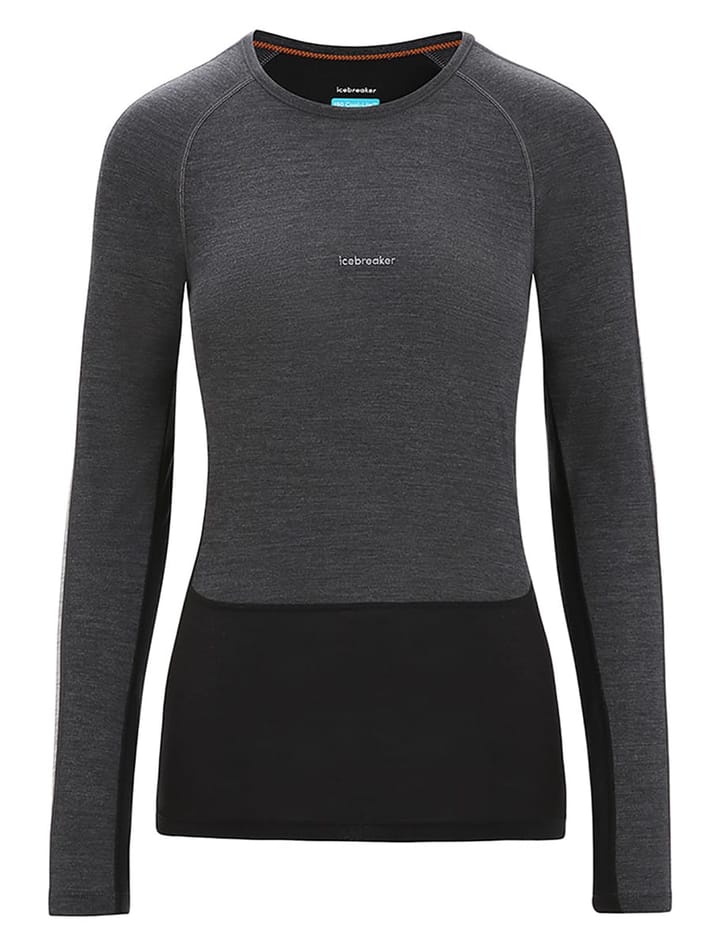 Icebreaker Women's 125 Zoneknit™ Long Sleeve Crew JET HTHR/BLK/METRO H/CB Icebreaker