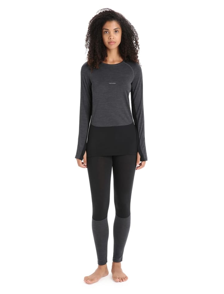 Icebreaker Women's 125 Zoneknit™ Long Sleeve Crew JET HTHR/BLK/METRO H/CB Icebreaker