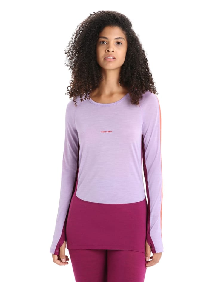 Icebreaker Women's 125 Zoneknit™ Long Sleeve Crew Purple Gaze/Go Berry/Cb Icebreaker