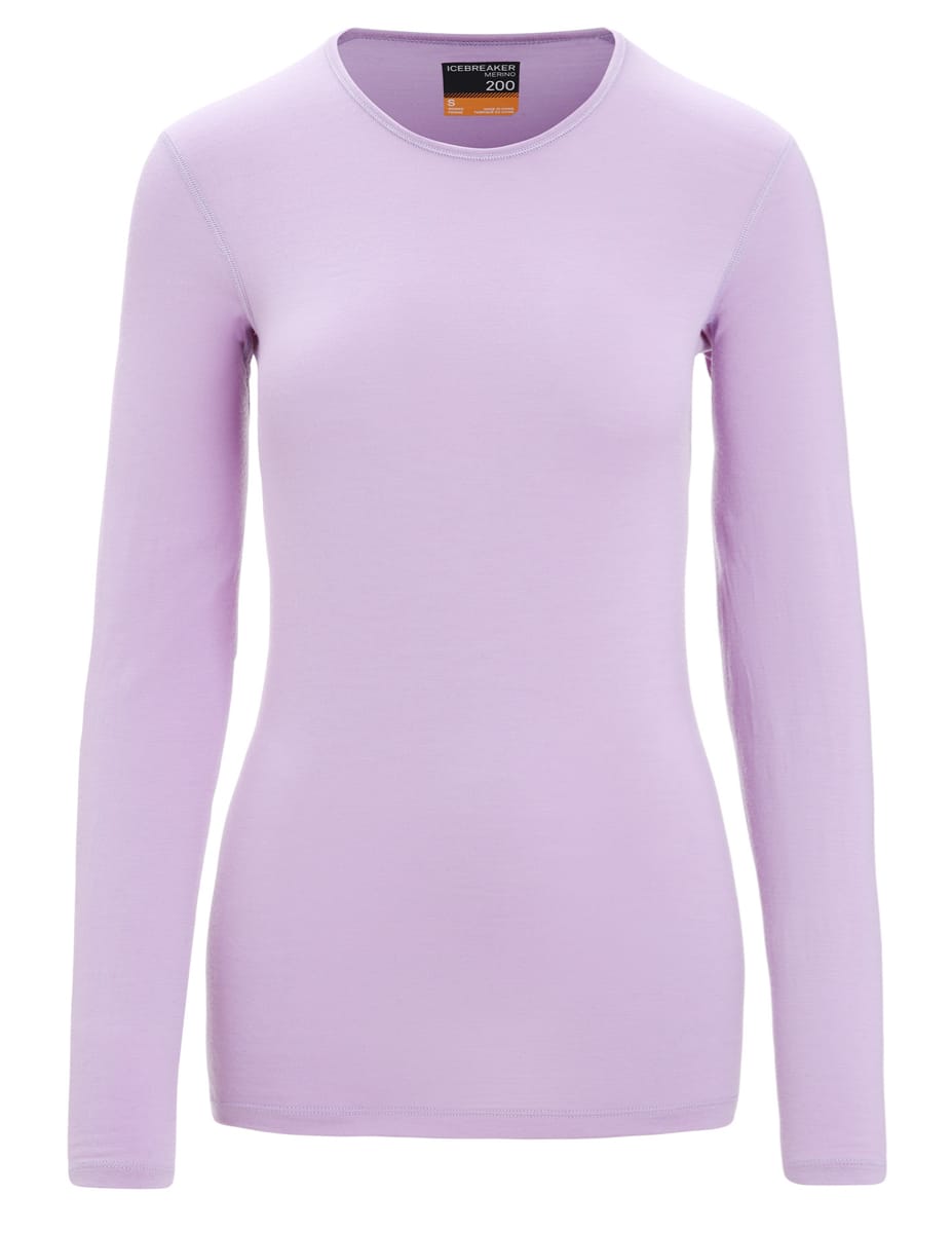 Icebreaker Women 200 Oasis LS Crewe Purple Gaze