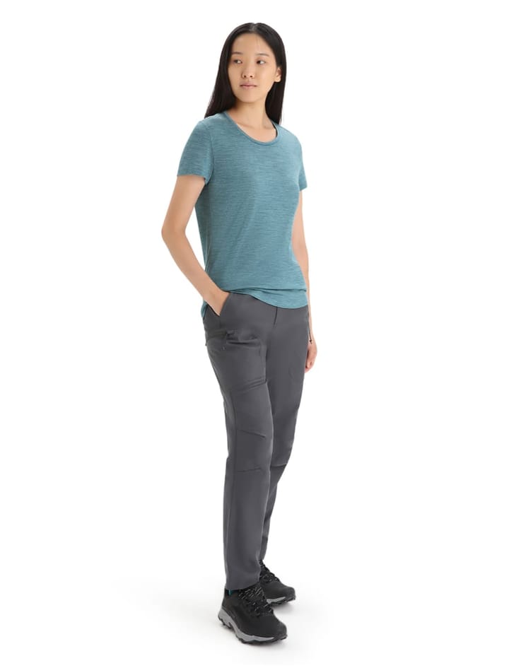 Icebreaker Women's Sphere II Short Sleeve Tee Green Glory Heather Icebreaker