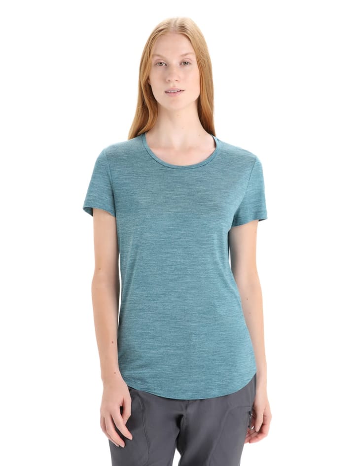 Icebreaker Women's Sphere II Short Sleeve Tee Green Glory Heather Icebreaker