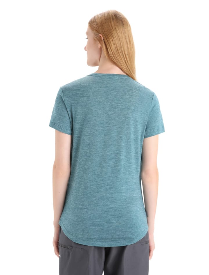 Icebreaker Women's Sphere II Short Sleeve Tee Green Glory Heather Icebreaker