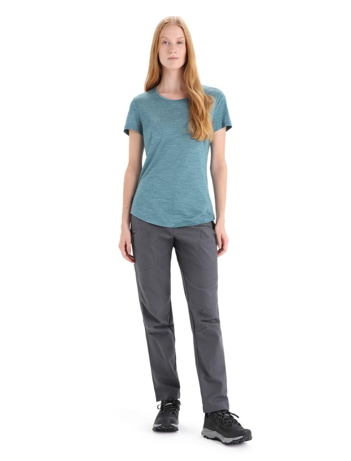 Icebreaker Women's Sphere II Short Sleeve Tee Green Glory Heather Icebreaker