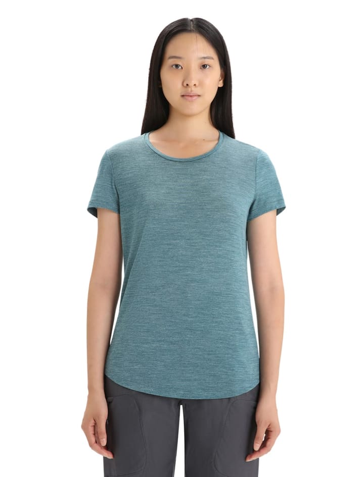 Icebreaker Women's Sphere II Short Sleeve Tee Green Glory Heather Icebreaker