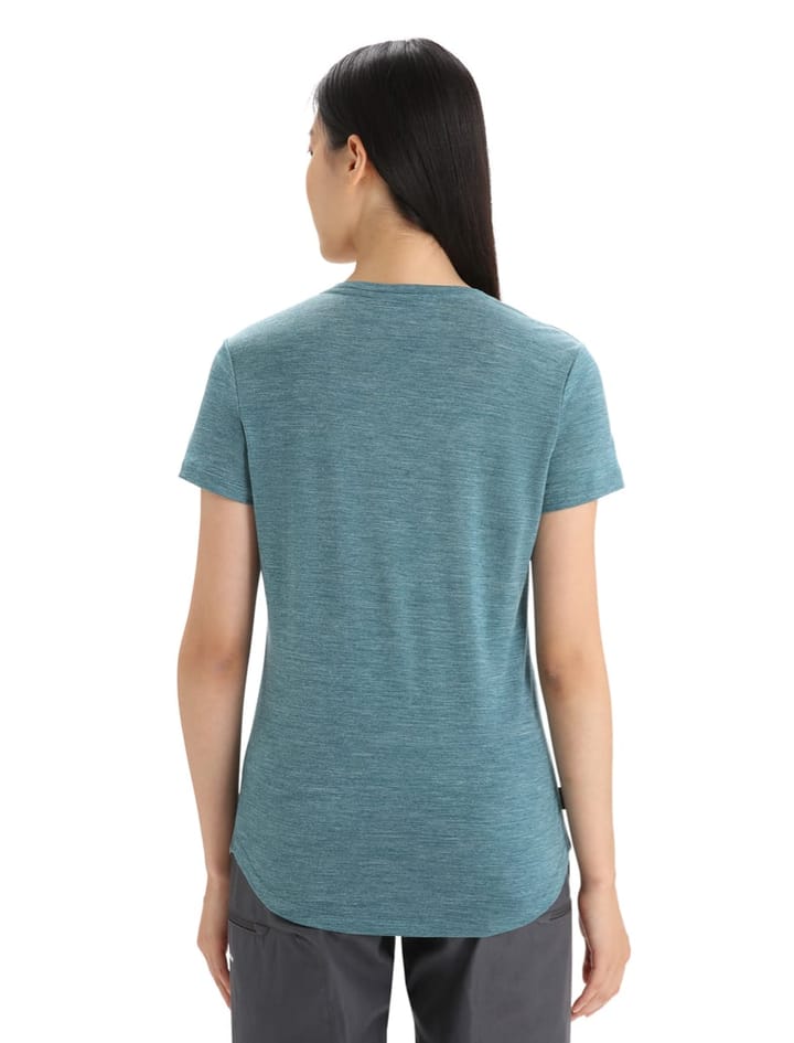 Icebreaker Women's Sphere II Short Sleeve Tee Green Glory Heather Icebreaker