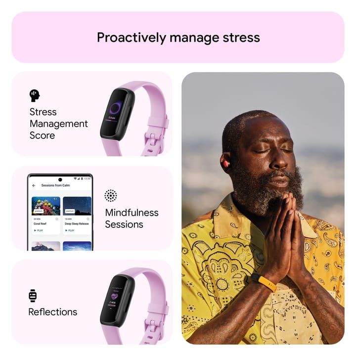 Fitbit Inspire 3 Black/Lilac Bliss Fitbit Fitbit Inspire 3 Black/Lilac Bliss Fitbit