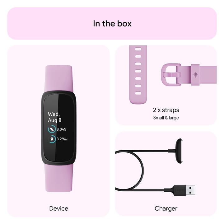 Fitbit Inspire 3 Black/Lilac Bliss Fitbit Fitbit Inspire 3 Black/Lilac Bliss Fitbit