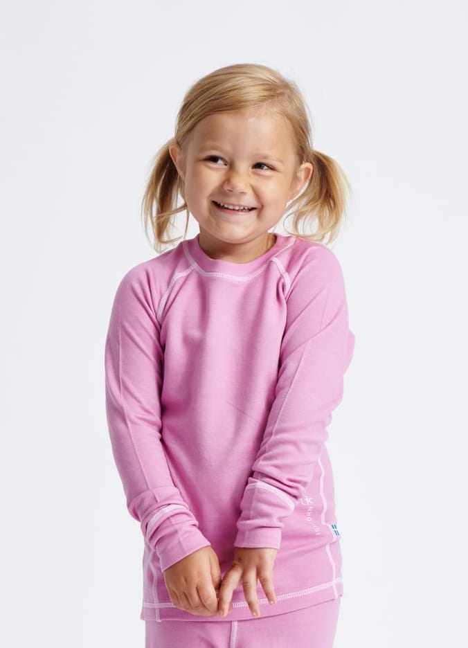 Isbjörn of Sweden Kids' Husky Sweater Baselayer FrostPink Isbjörn of Sweden