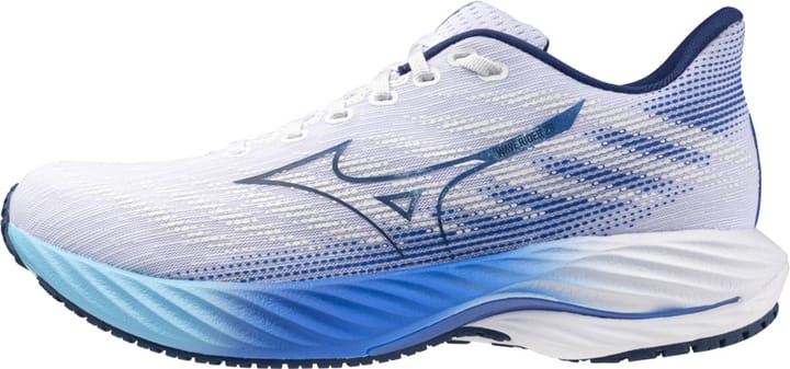 Mizuno Men's Wave Rider 28 White/Estate Blue/Mugen Blue Mizuno