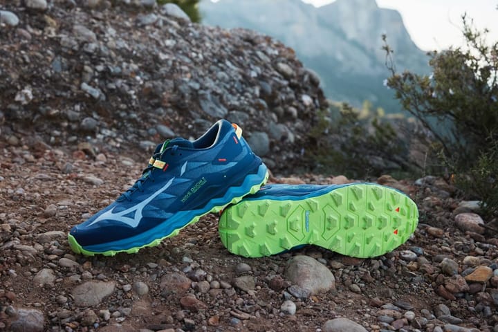 Mizuno Men's Wave Daichi 7 Orion Blue/Misty Blue/Neo Lime Mizuno