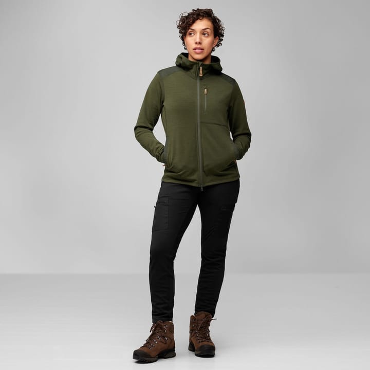 Fjällräven Women's Keb Fleece Hoodie Deep Forest Fjällräven