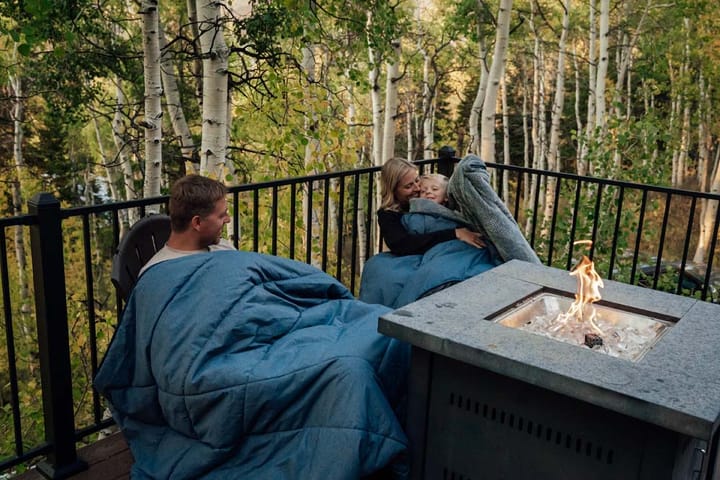 Klymit Homestead Cabin Comforter Blanket Blue Klymit