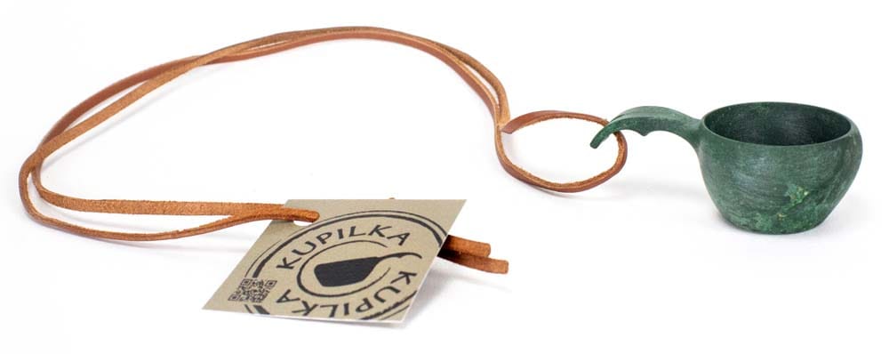 Kupilka Mini Cup With Leather Cord Green