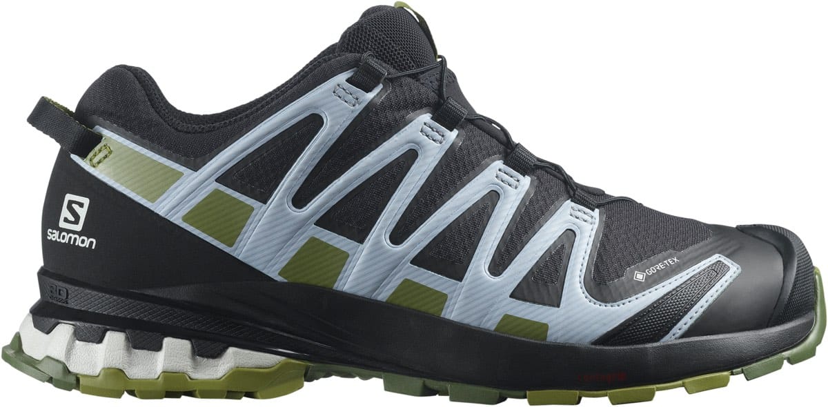 Salomon Women's XA Pro 3D V8 GORE-TEX Black/Green Moss/Zen Blue