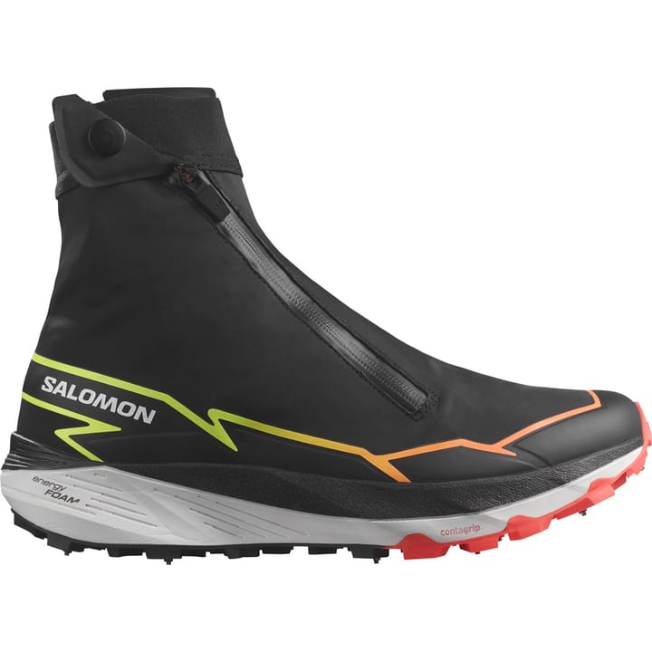 Salomon Unisex Winter Cross Spike Black/Fiery Coral/Safety Yellow Salomon