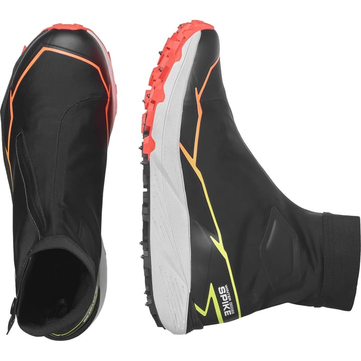 Salomon Unisex Winter Cross Spike Black/Fiery Coral/Safety Yellow Salomon