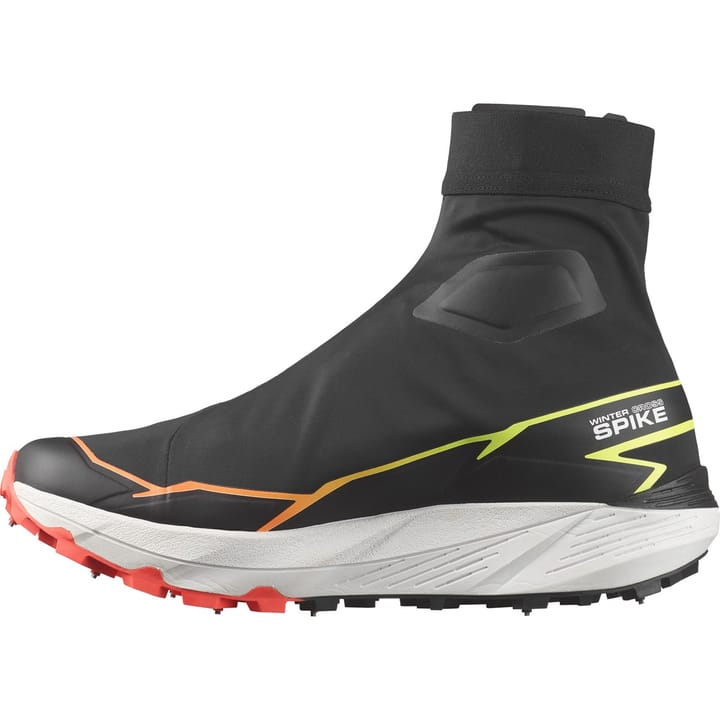 Salomon Unisex Winter Cross Spike Black/Fiery Coral/Safety Yellow Salomon