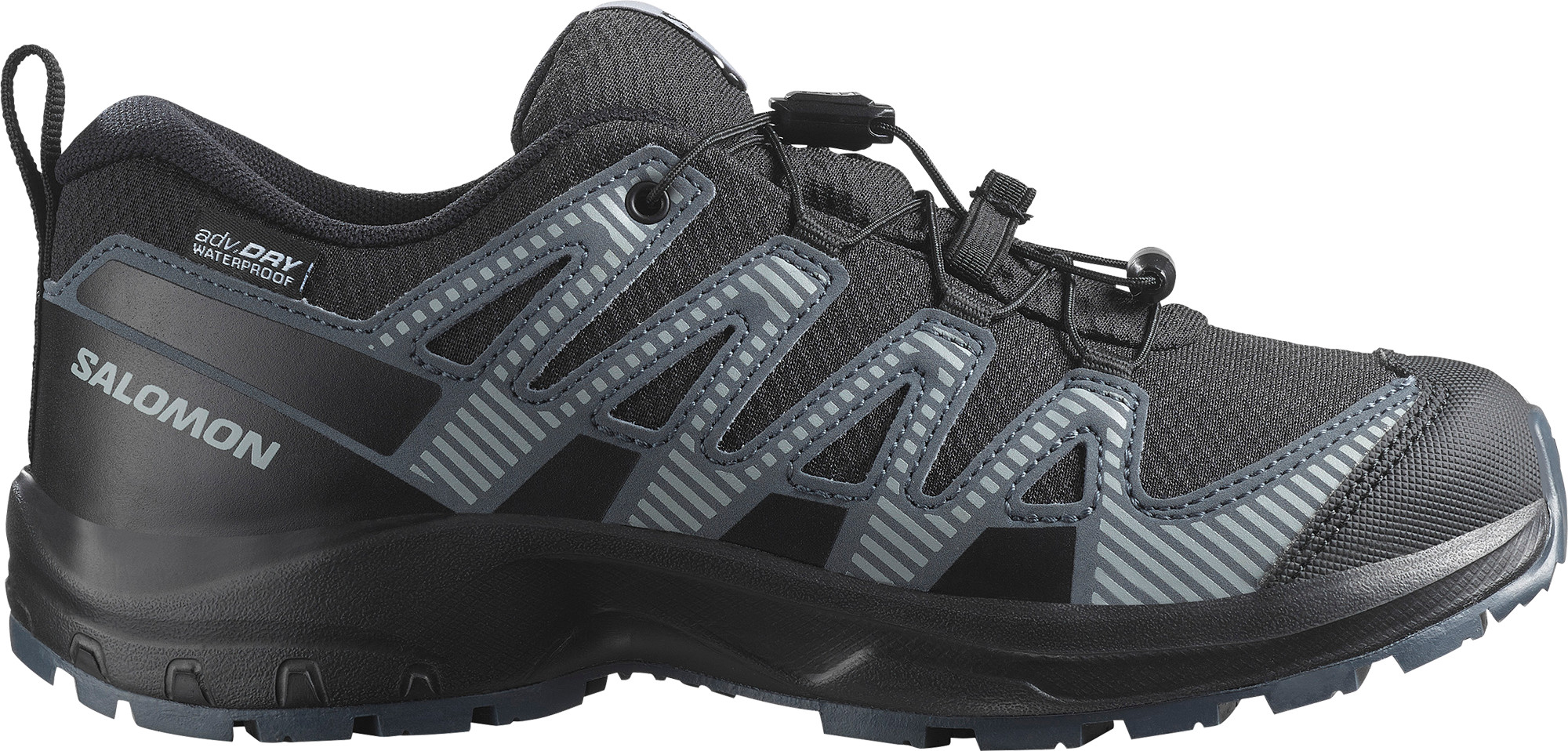 Salomon Kids’ XA Pro V8 Waterproof Black/gray Green/powder Giallo