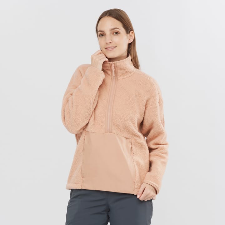 Salomon Women's Snowshelter Teddy Half Zip Sirocco/Heather Salomon