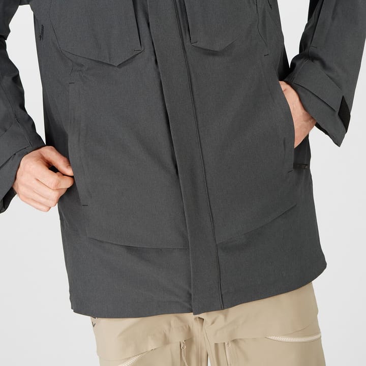 Salomon Men's Stance Cargo Jacket Black/Heather Salomon Salomon Men's Stance Cargo Jacket Black/Heather Salomon
