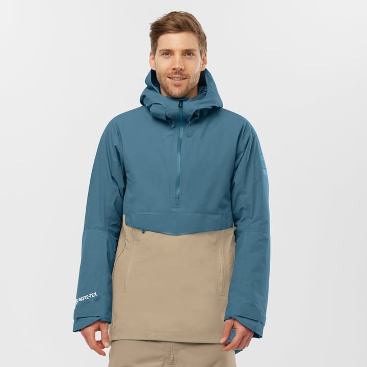 Salomon Men's Gravity Insulated Gore-Tex Anorak Roasted Cashew/Mallard Blue Salomon Salomon Men's Gravity Insulated Gore-Tex Anorak Roasted Cashew/Mallard Blue Salomon