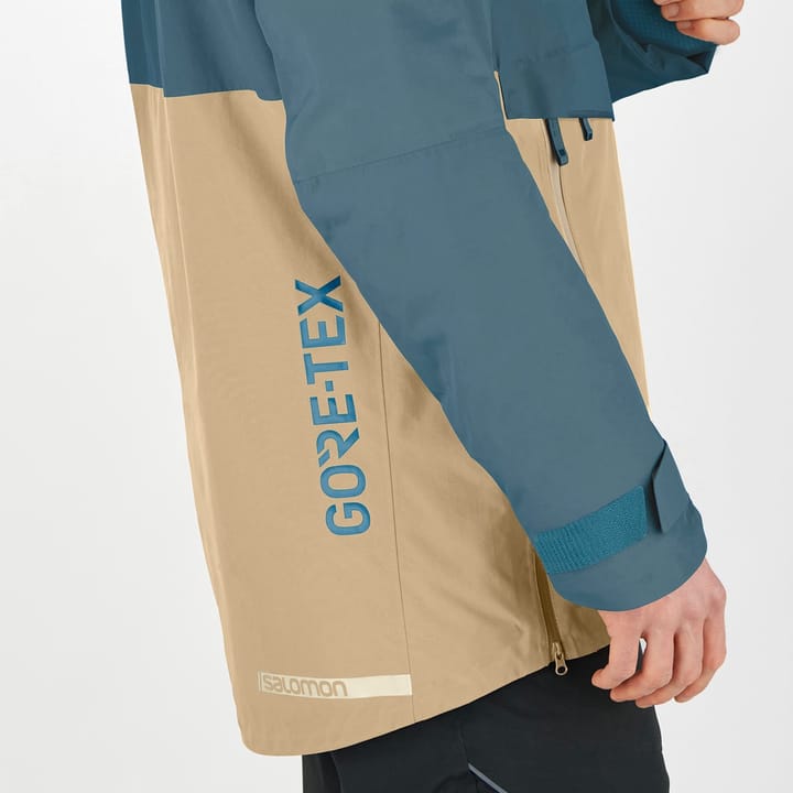 Salomon Men's Gravity Insulated Gore-Tex Anorak Roasted Cashew/Mallard Blue Salomon Salomon Men's Gravity Insulated Gore-Tex Anorak Roasted Cashew/Mallard Blue Salomon