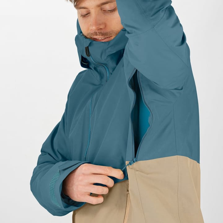 Salomon Men's Gravity Insulated Gore-Tex Anorak Roasted Cashew/Mallard Blue Salomon Salomon Men's Gravity Insulated Gore-Tex Anorak Roasted Cashew/Mallard Blue Salomon