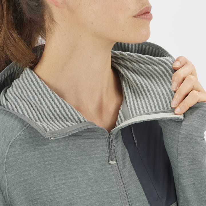 Salomon SNTIAL LIGHTWARM HOODIE W SEDONA SAGE/EBONY Salomon Salomon SNTIAL LIGHTWARM HOODIE W SEDONA SAGE/EBONY Salomon