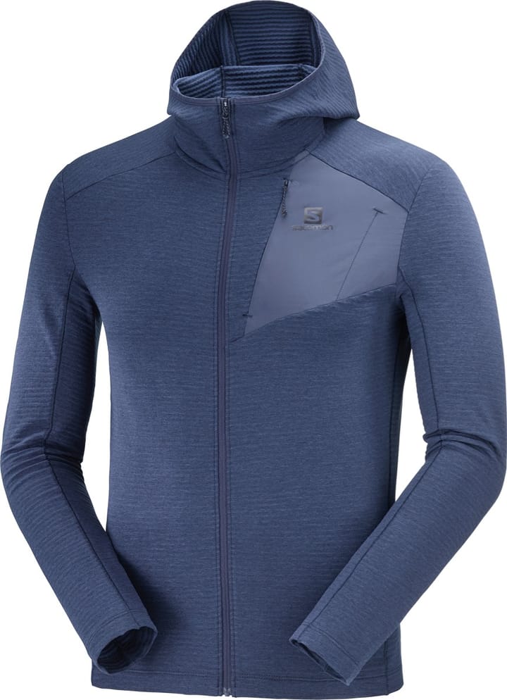 Salomon Men's Outline Full Zip Hoodie Mood Indigo Salomon Salomon Men's Outline Full Zip Hoodie Mood Indigo Salomon