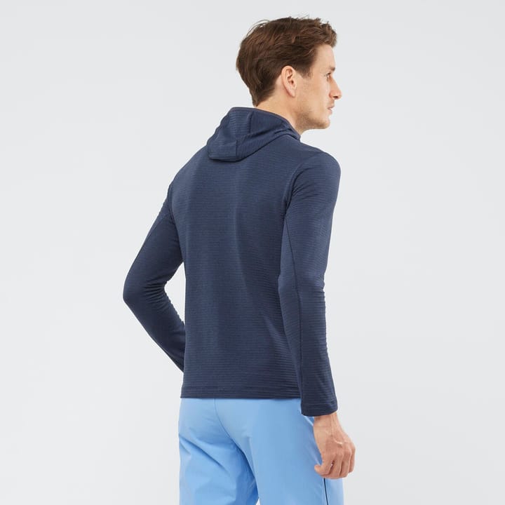 Salomon Men's Outline Full Zip Hoodie Mood Indigo Salomon Salomon Men's Outline Full Zip Hoodie Mood Indigo Salomon