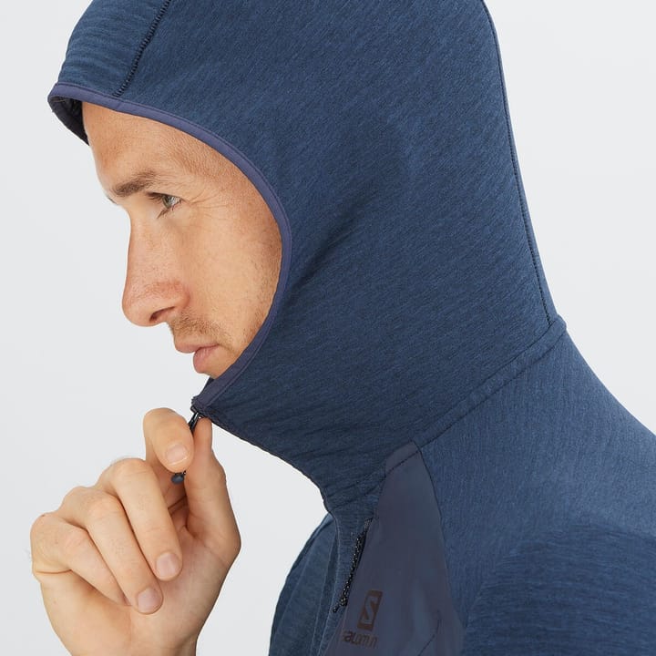 Salomon Men's Outline Full Zip Hoodie Mood Indigo Salomon Salomon Men's Outline Full Zip Hoodie Mood Indigo Salomon