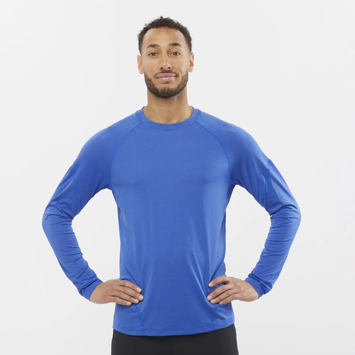 Salomon Men's Cross Run LS Tee Nautical Blue Salomon