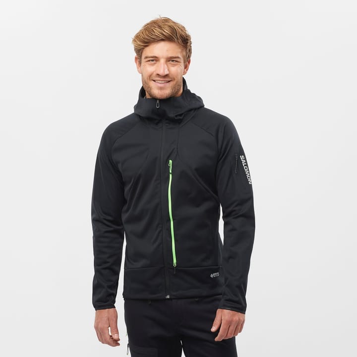 Salomon Men's MTN GORE-TEX Softshell Jacket Deep Black/Green Gecko Salomon