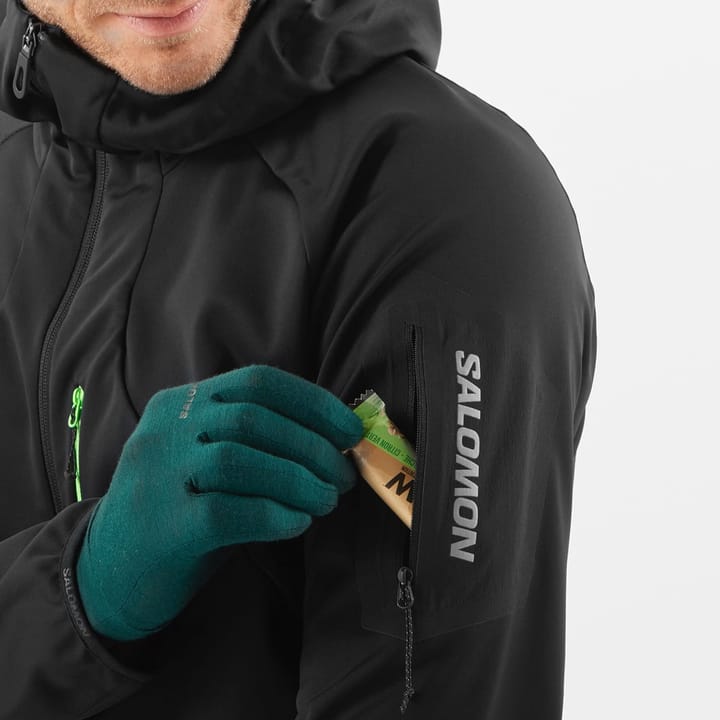 Salomon Men's MTN GORE-TEX Softshell Jacket Deep Black/Green Gecko Salomon