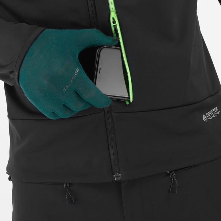 Salomon Men's MTN GORE-TEX Softshell Jacket Deep Black/Green Gecko Salomon