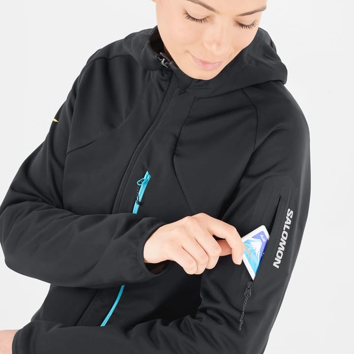 Salomon Mtn Gtx® Softshell Jkt W Deep Black/Bluefish/ Salomon